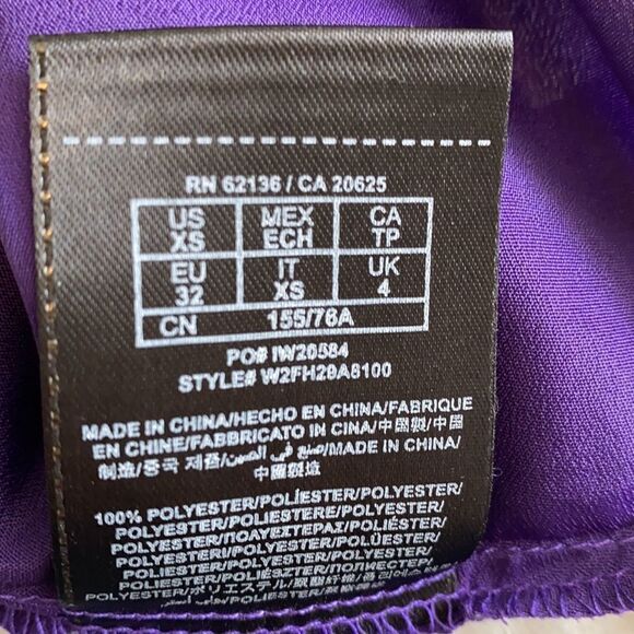 Guess Purple Cut Out Blouse XS - Picture 7 of 7